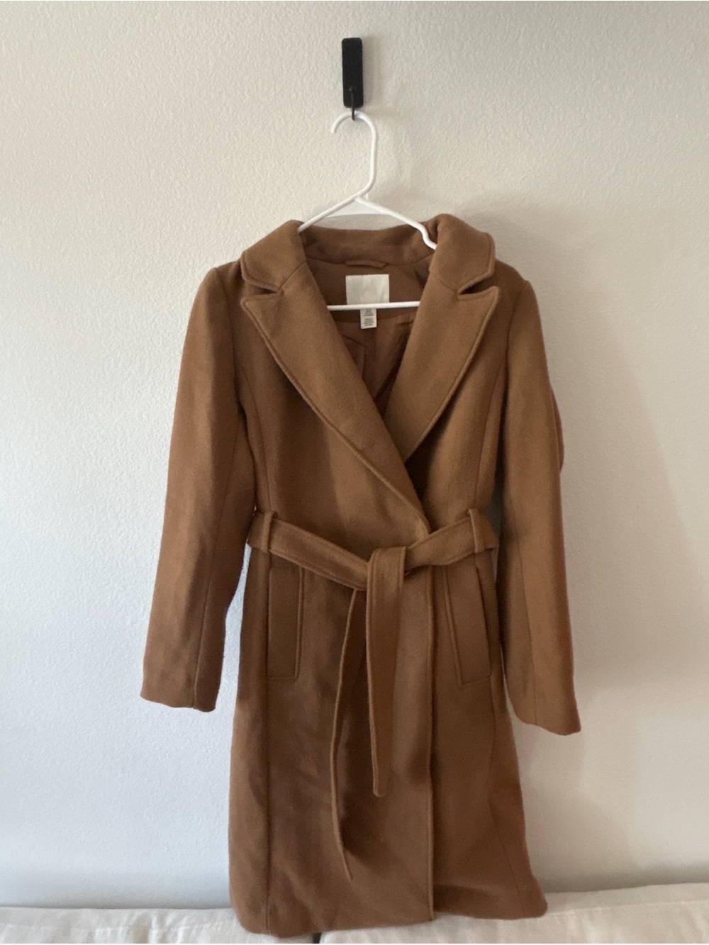 H&M Camel Belted Trench Coat